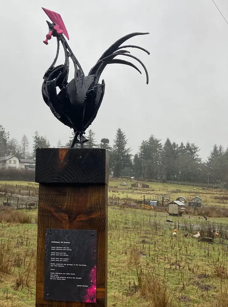 New Poetry Path Sculpture and Poem
