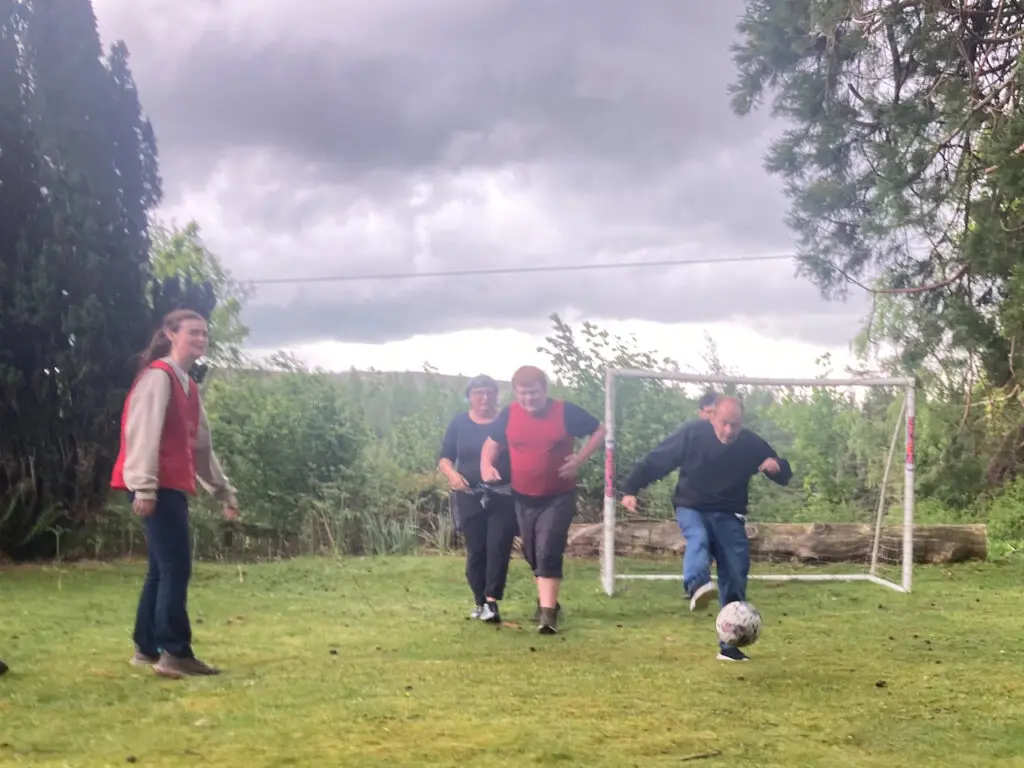 People playing football