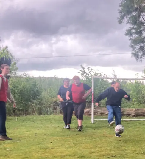 People playing football
