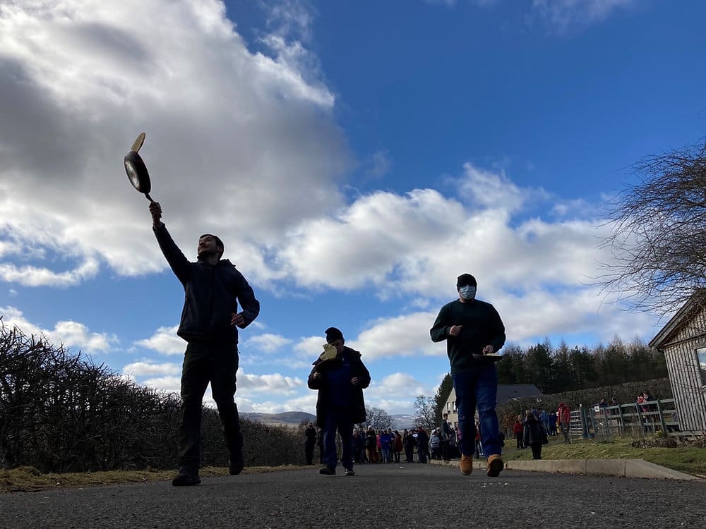 Pancake race fun!