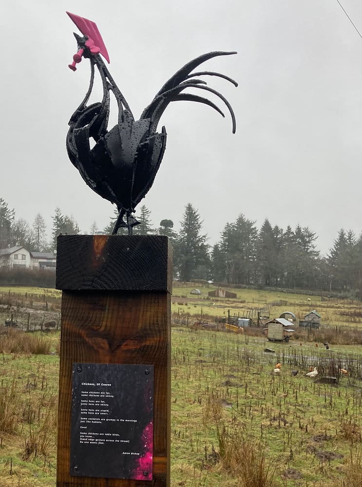 New Poetry Path Sculpture and Poem